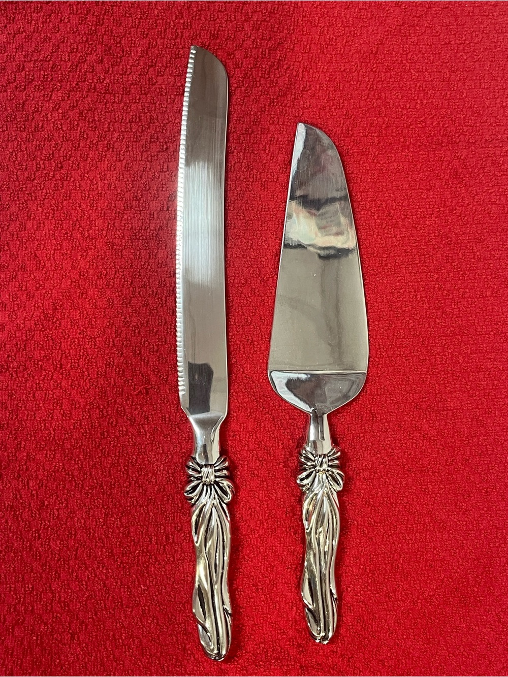 Vintage Italian Silver‑Plated Cake Knife & Server Set